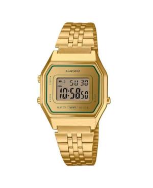 Women Sports Japan Quartz Digital Watch Alarm CASIO LA680WEGV-9AEF Golden Dial 28mm