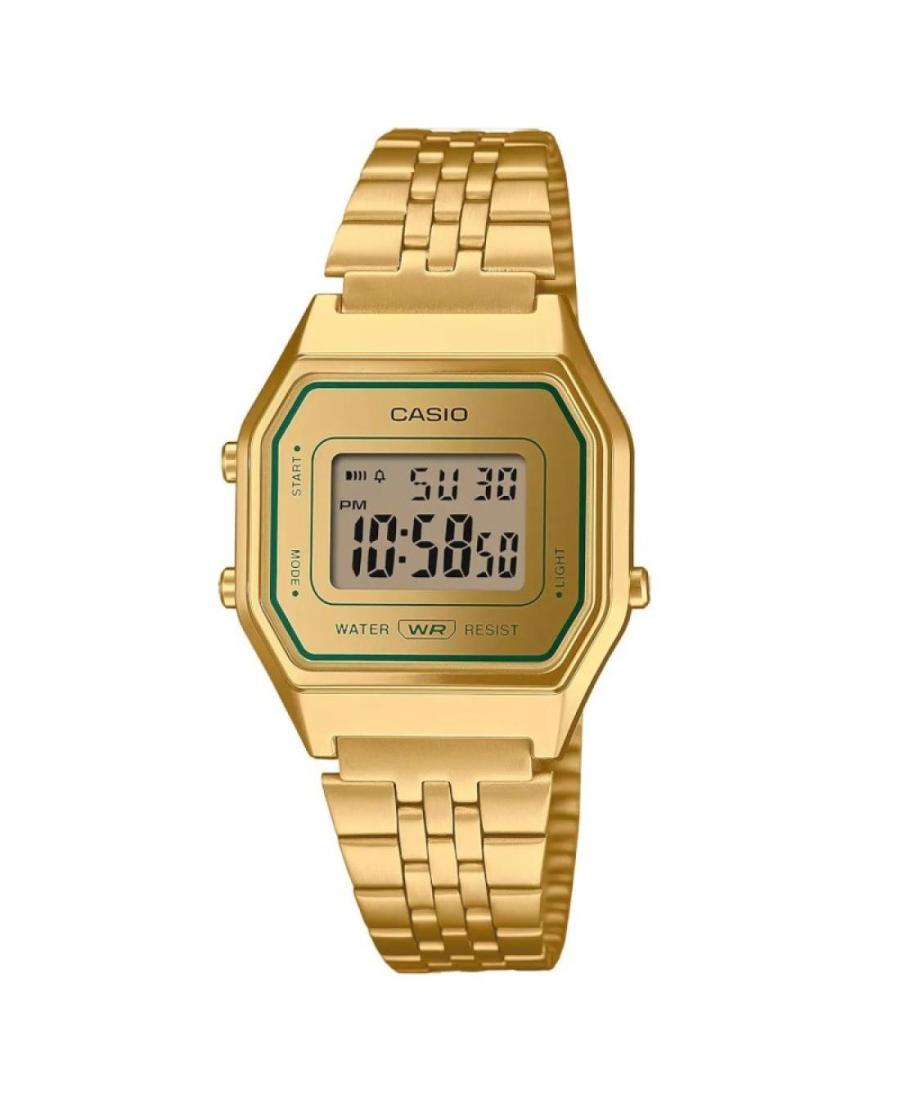 Women Sports Japan Quartz Digital Watch Alarm CASIO LA680WEGV-9AEF Golden Dial 28mm