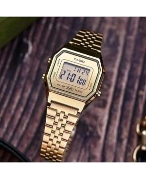 Women Sports Japan Quartz Digital Watch Alarm CASIO LA680WEGV-9AEF Golden Dial 28mm image 2