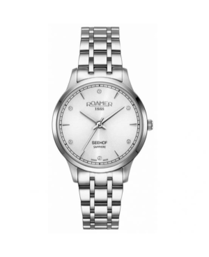 Women Klassisch Swiss Quartz Watch ROAMER 509847 41 10 20 Silver Dial 34mm