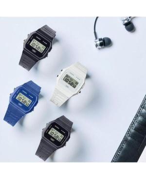 Men Sports Japan Quartz Digital Watch Alarm CASIO F-91WB-2A1EF Blau Dial 34mm image 2