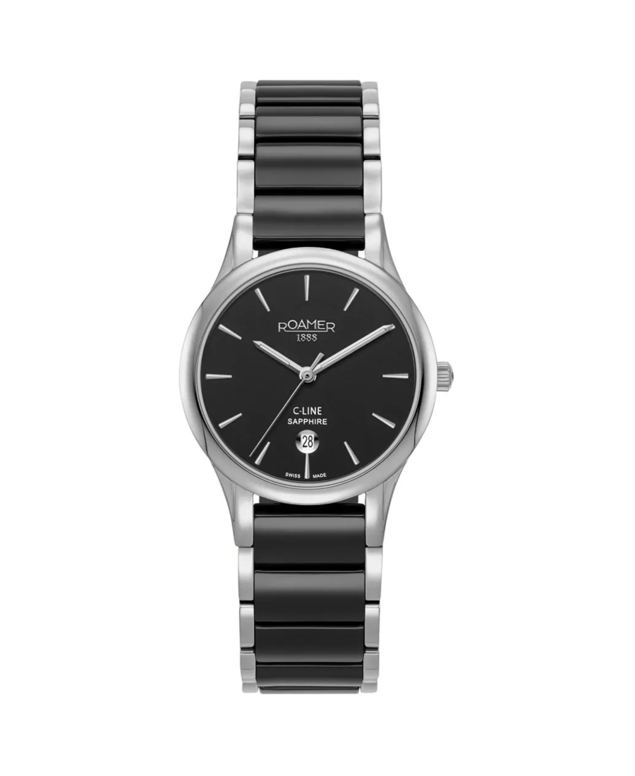 Women Klasické Swiss Quartz Watch ROAMER 658844 41 55 61 Černá Dial 30mm