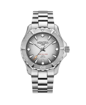 Men Sports Diver Swiss Quartz Watch ROAMER 860833 41 15 70 Silver color Dial 43mm