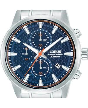 Mężczyźni klasyczny Japonia kwarcowy analogowe Zegarek Chronograf LORUS RM329HX-9 Niebieska Wybierz 44mm image 4