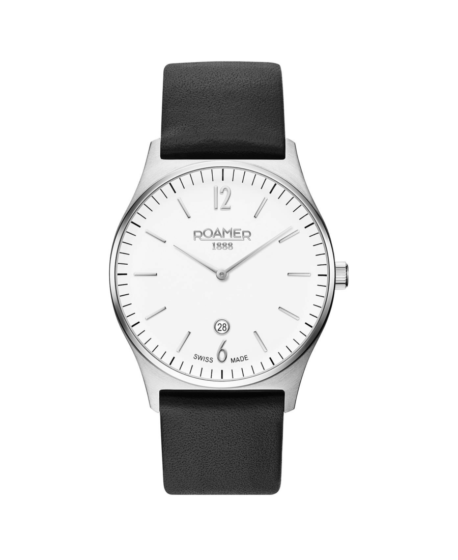 Men Klasické Swiss Quartz Watch ROAMER 650810 41 15 05 Bílá Dial 40mm
