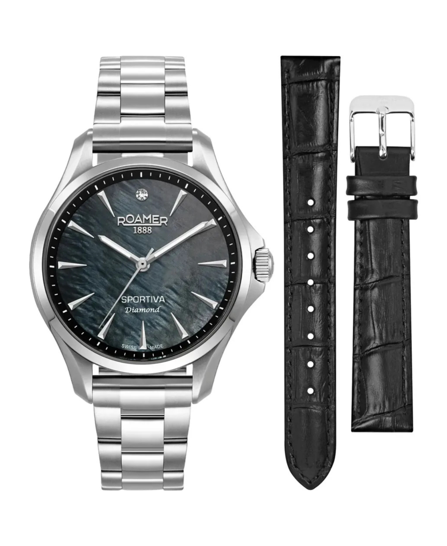Moteriškas Sportinis Swiss Kvarcinis Watch ROAMER 865847 41 80 50 Juodas Dial 36mm