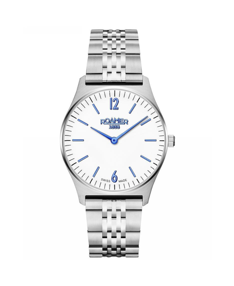 Women Klassisch Swiss Quartz Watch ROAMER 650815 41 25 50 Weiß Dial 34mm
