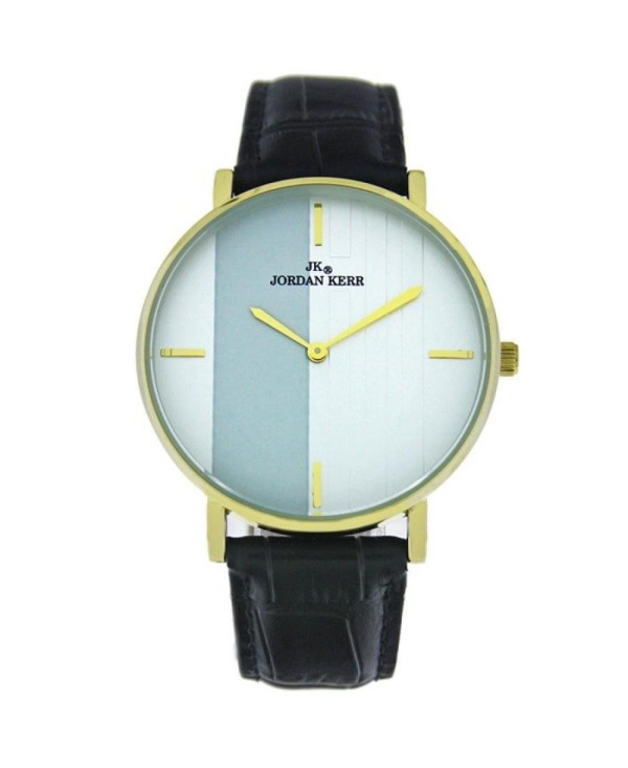 Men Klasické Japan Quartz Analog Watch JORDAN KERR RA1332/IPG/BLACK Silver color Dial 40mm