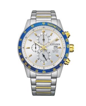 Men Klassisch Japan Quartz Analog Watch CITIZEN AN3686-53A Silver Dial 44mm