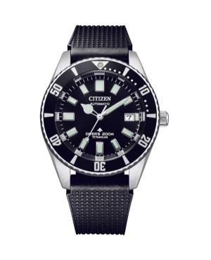 Men Sports Diver Japan Automatic Analog Watch CITIZEN NB6021-17E Black Dial 41mm