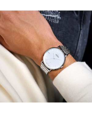 Men Klassisch Quartz Watch HANOWA HAWGH0001401 Silver Dial 41mm image 1