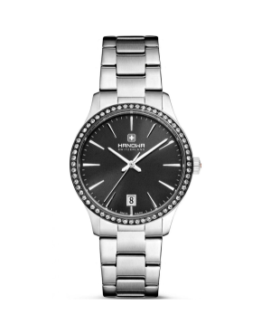 Women Classic Quartz Watch HANOWA HAWLH0001603 Black Dial 36mm