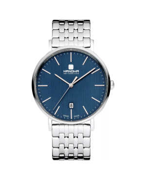 Men Classic Quartz Watch HANOWA HAWGH0001403 Blue Dial 41mm