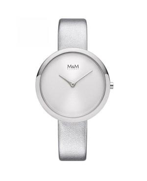Женские Fashion Кварцевые Часы M&M M11944-642 Серебряного цвета Циферблат 32mm
