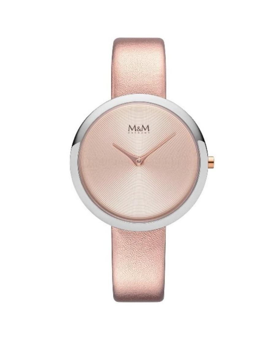Women Fashion Quartz Watch M&M M11944-949 Pink Dial 34mm