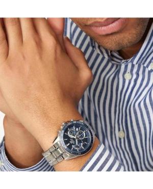 Men Klasické Japan Quartz Analog Watch Chronograph CASIO EFR-552D-2AVUEF Modrá Dial 46mm image 3