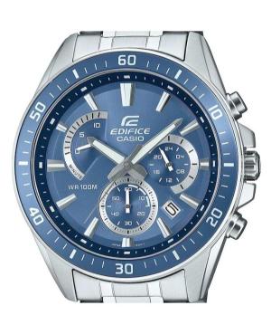 Men Classic Japan Quartz Analog Watch Chronograph CASIO EFR-552D-2AVUEF Blue Dial 46mm image 7