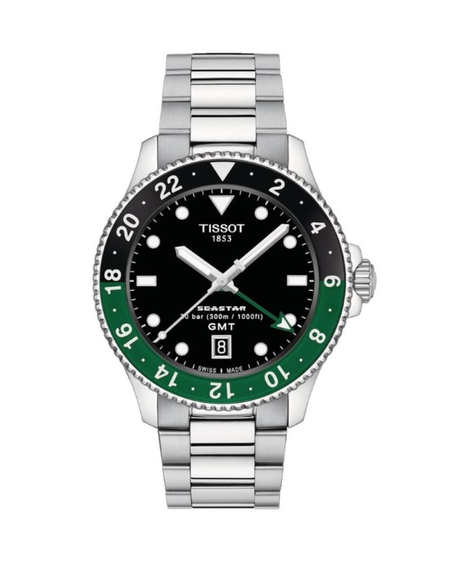 Vyriškas Klasikinis Sportinis Diver Swiss Kvarcinis Rodyklinis Watch TISSOT T120.852.11.051.00 Žalia Dial 40mm