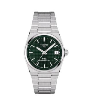 Moteriškas Klasikinis Luxury Swiss Kvarcinis - elektroninis, Solar Rodyklinis Watch TISSOT T137.207.11.091.00 Žalia Dial 35mm