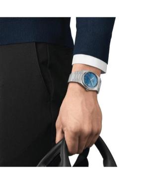 Vyriškas Klasikinis Luxury Swiss Kvarcinis - elektroninis, Solar Rodyklinis Watch TISSOT T137.407.11.351.01 Mėlyna Dial 40mm image 3