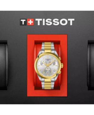 Men Klasické Swiss Quartz Analog Watch Chronograph TISSOT T150.417.22.031.00 Silver Dial 40mm image 1