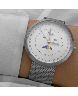 Mężczyźni Moda kwarcowy Zegarek M&M M11949-123 Srebrna Wybierz 40mm image 1