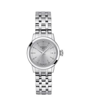 Women Klassisch Swiss Quartz Analog Watch TISSOT T129.210.11.031.00 Silver Dial 28mm