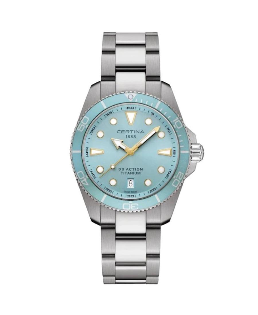 Men Sports Classic Diver Swiss Quartz Analog Watch CERTINA C048.410.44.351.00 Blue Dial 40mm