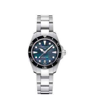 Women Classic Sports Diver Swiss Quartz Analog Watch CERTINA C048.210.11.121.00 Silver color Dial 34.5mm
