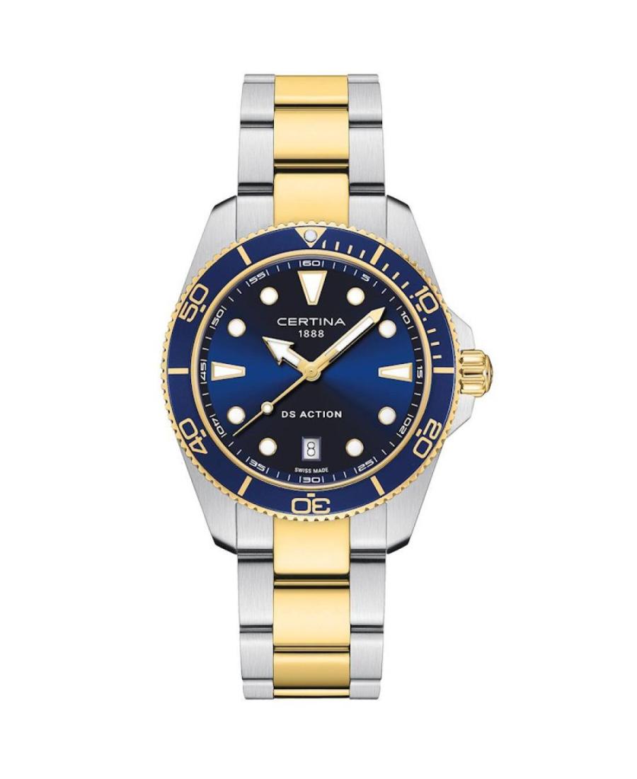 Men Sports Classic Diver Swiss Quartz Watch CERTINA C048.410.22.041.00 Blue Dial