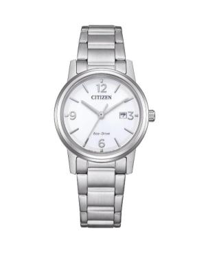 Women Classic Japan Eco-Drive Analog Watch CITIZEN EW2720-57A White Dial 30mm