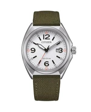 Men Sports Japan Eco-Drive Analog Watch CITIZEN AW1571-09A White Dial 40mm