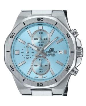 Men Klasické Functional Japan Quartz Analog Watch Chronograph CASIO EFV-640D-2BVUEF Modrá Dial 44mm image 5