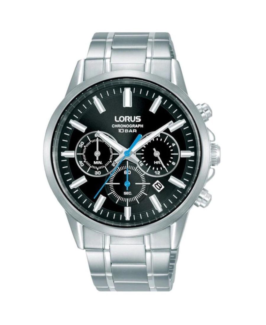 Vyriškas Klasikinis Sportinis Japoniškas Kvarcinis Rodyklinis Watch Chronograph LORUS RT371KX-9 Juodas Dial 42mm