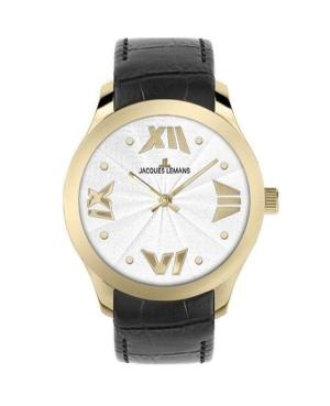 Women Fashion Klassisch Quartz Analog Watch JACQUES LEMANS 1-1643C Silver Dial 30mm