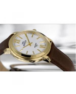 Men Classic Swiss Quartz Analog Watch BISSET BSCD58GISX05BX White Dial 40mm