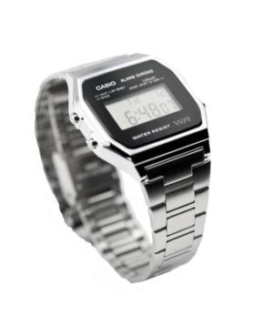 Men Functional Japan Quartz Digital Watch Alarm CASIO A158WEA-1EF Black Dial 33mm image 3