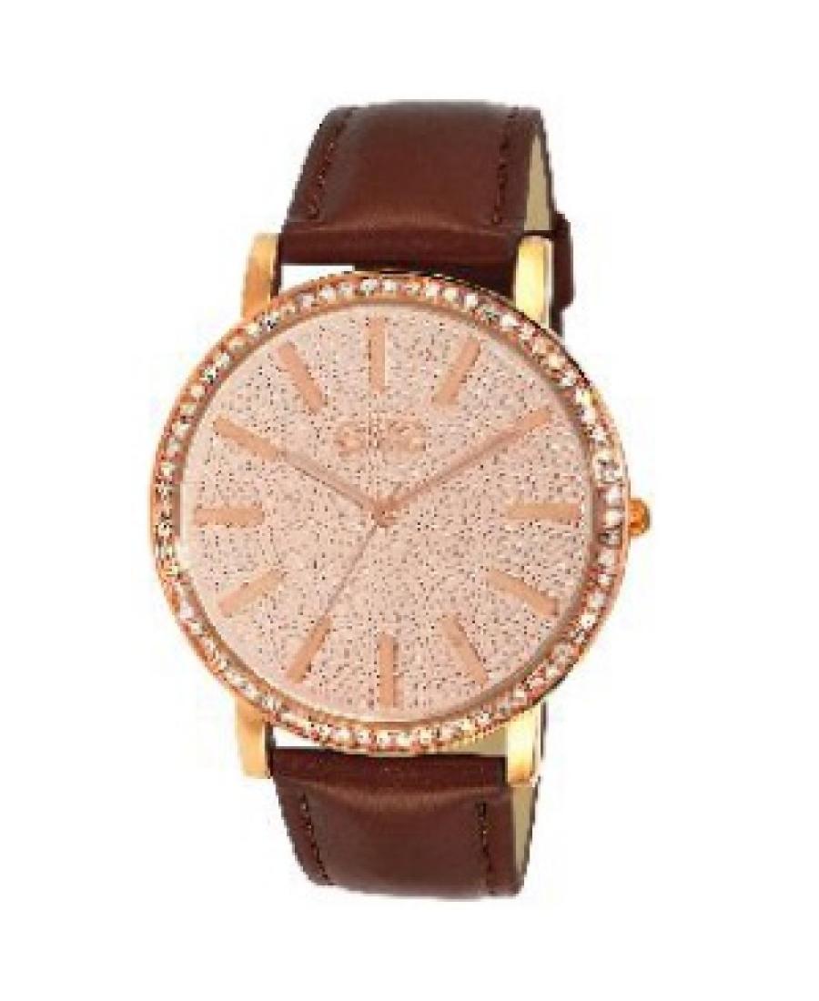 Женские Fashion Кварцевые Аналоговый Часы E53702-805 Румяный Циферблат 40mm
