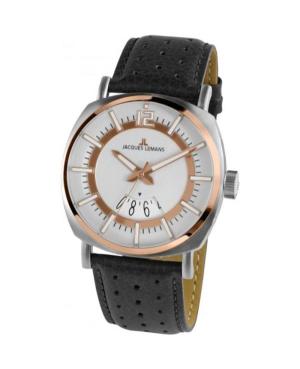 Мужские Fashion Кварцевые Аналоговый Часы JACQUES LEMANS 1-1740D Белый Циферблат 42mm