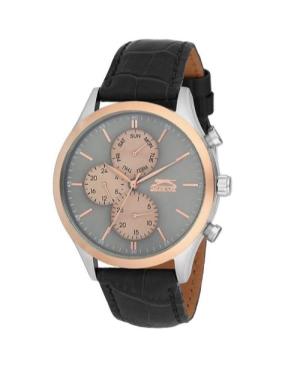 Men Fashion Classic Quartz Analog Watch SLAZENGER SL.9.1072.2.02 Silver color Dial 45mm