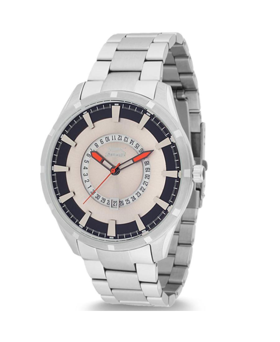 Men Klassisch Quartz Analog Watch SLAZENGER SL.9.1265.1.03 Silver color Dial 45mm