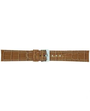 Watch Strap CONDOR Croco Grain 285R.27.22.W Brown Ruda 22 mm