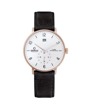 Men Fashion Quartz Analog Watch OBAKU V190GDVWRB White Dial 42mm