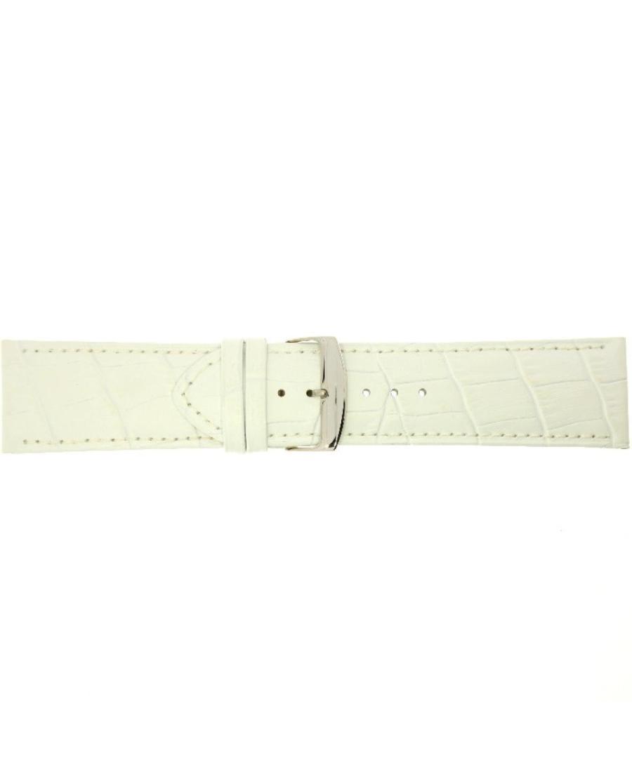 Watch Strap CONDOR Alligator Grain 305R.09.32.W Skóra Skórzany Biały 32 mm