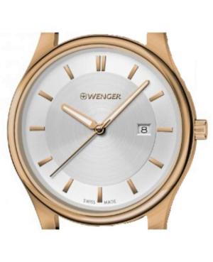 Vyriškas Klasikinis Swiss Kvarcinis Rodyklinis Watch WENGER 01.1441.107 Sidabras Dial 43mm image 6