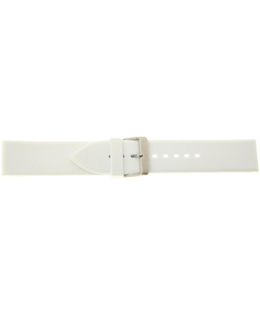 Watch Strap CONDOR PU.107.09.24.W White Weiß 24 mm
