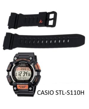 Ремешок для часов CASIO 10500876 Пластик / Резина 30 мм Чёрный 18 мм изображение 1