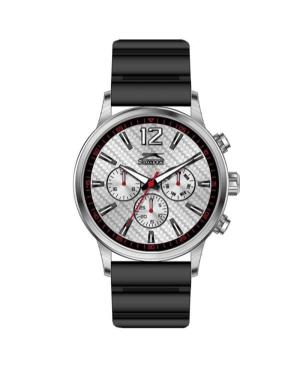 Men Fashion Quartz Analog Watch SLAZENGER SL.9.6022.2.04 Silver Dial 47mm