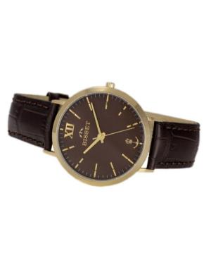Vyriškas Klasikinis Swiss Kvarcinis Rodyklinis Watch BISSET BSCE64GIYX05BX Rudas Dial 40mm image 1