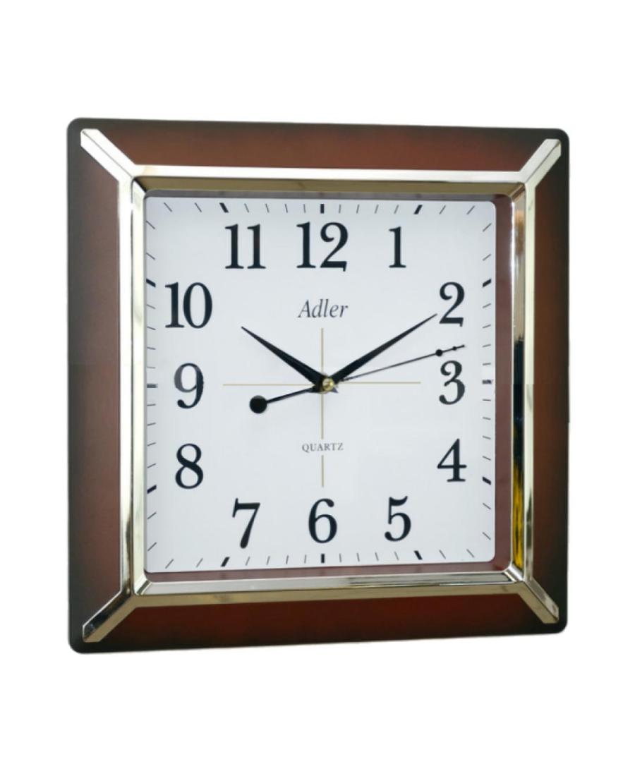 ADLER 30111 DARK BROWN Quartz Wall Clock Brown Plastic Ruda